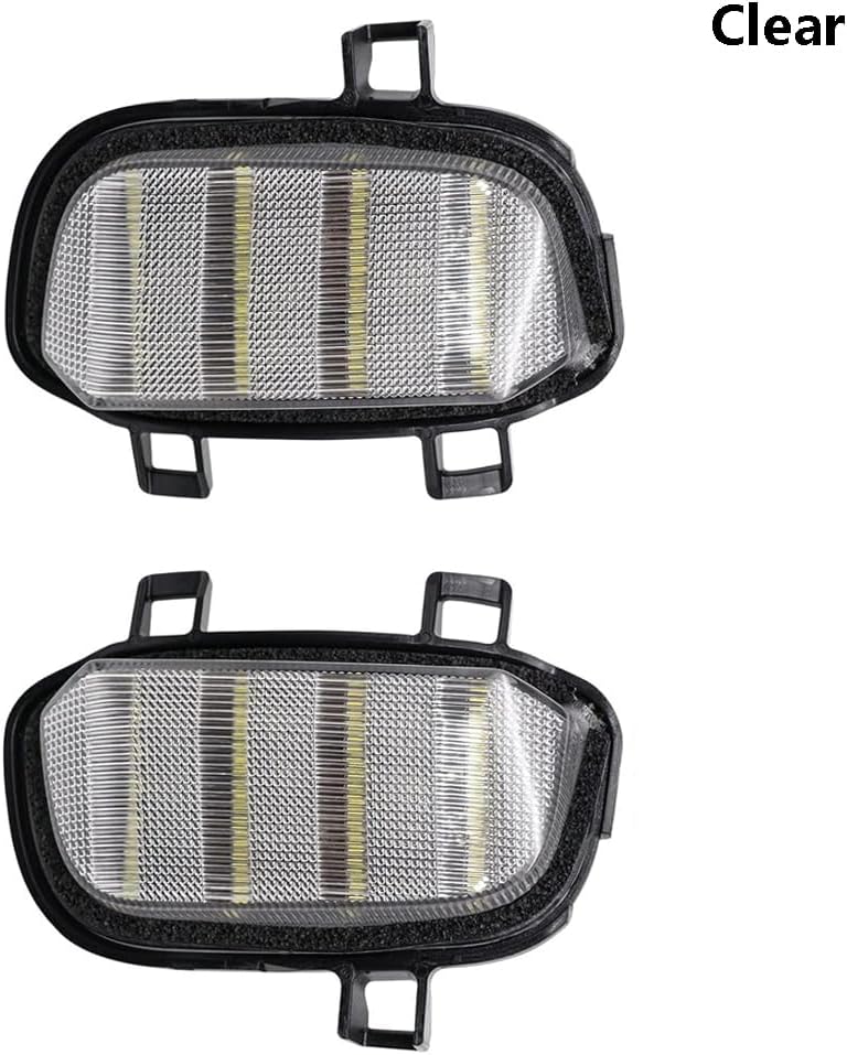 Side Mirror Turn Signal Light Smoked Lens, Compatible with Chevrolet Silverado 1500, 1500 LD Compatible with GMC Sierra 1500, Solid White Light LED Turn Signal Puddle Light
