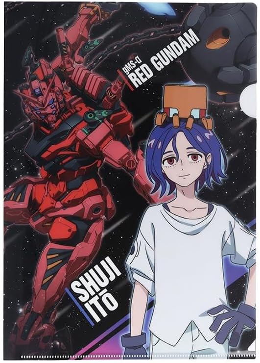 Sunstar Stationery Gundam GQuuuuuuuX Movie Version Clear File Single Siegax, Shuji & Red Gundam S2173620