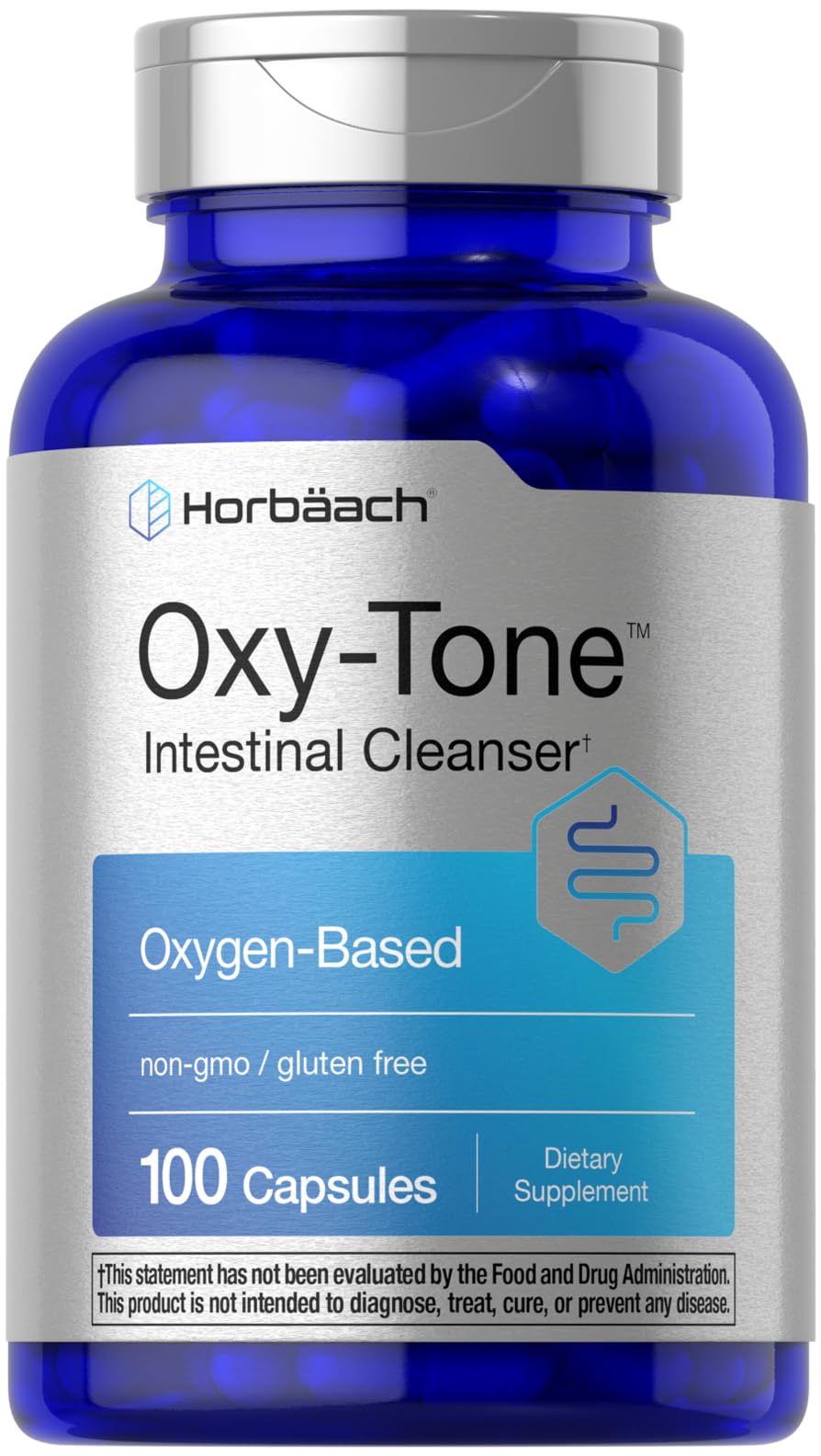 Horbäach Colon Cleanse | 100 Capsules | for Men and Women | Non-GMO & Gluten Free Colon Cleanser Pills for Adults | with Ozonated Magnesium