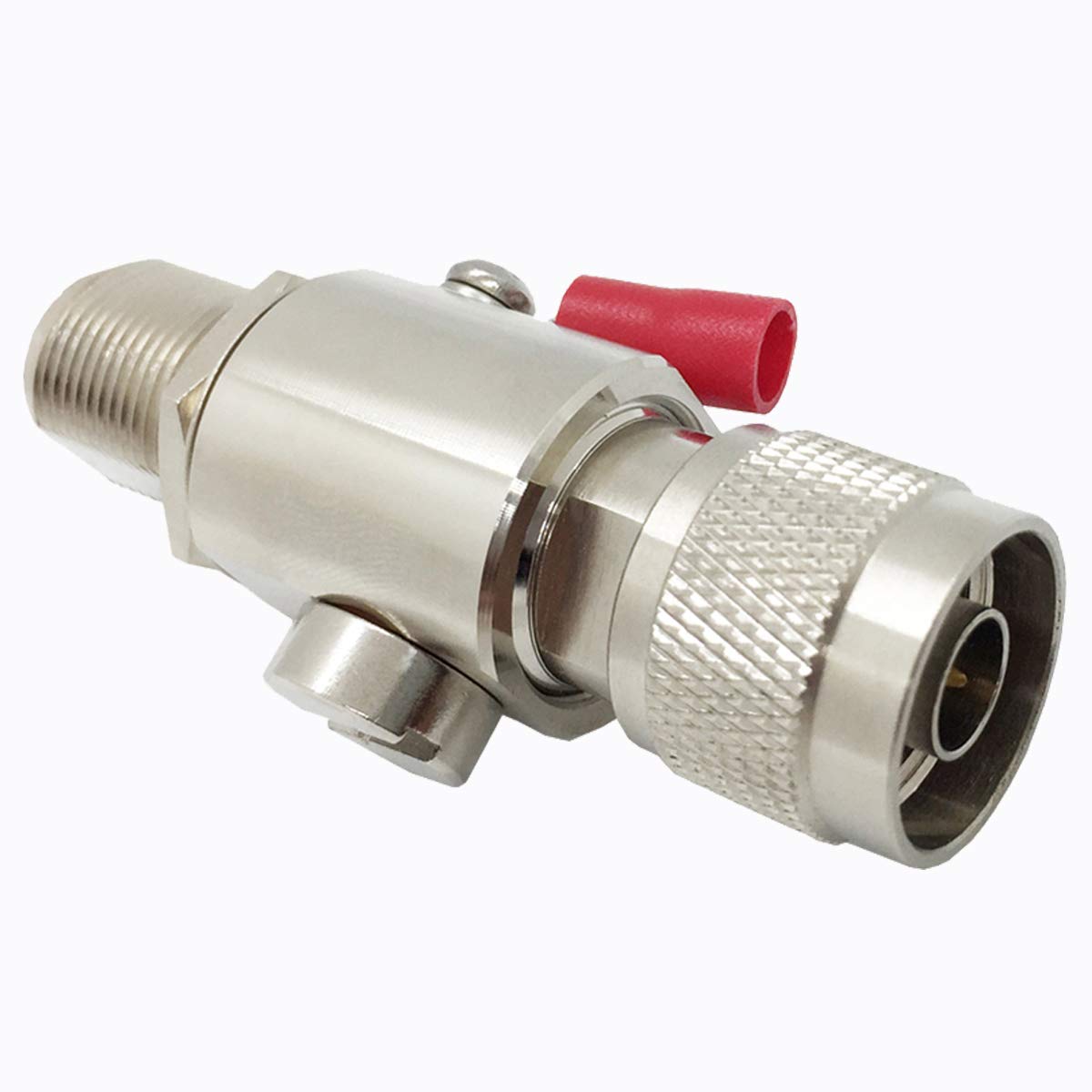 Riotaxy Coaxial N Type Lightning Arrestor 0 to 6 GHz (N-Male/N-Female) 50ohm,Protects 3G, 4G, LTE,GPS, 2.4GHz /5GHz Wi-Fi, 900MHz, Ham Other Outside Antennas