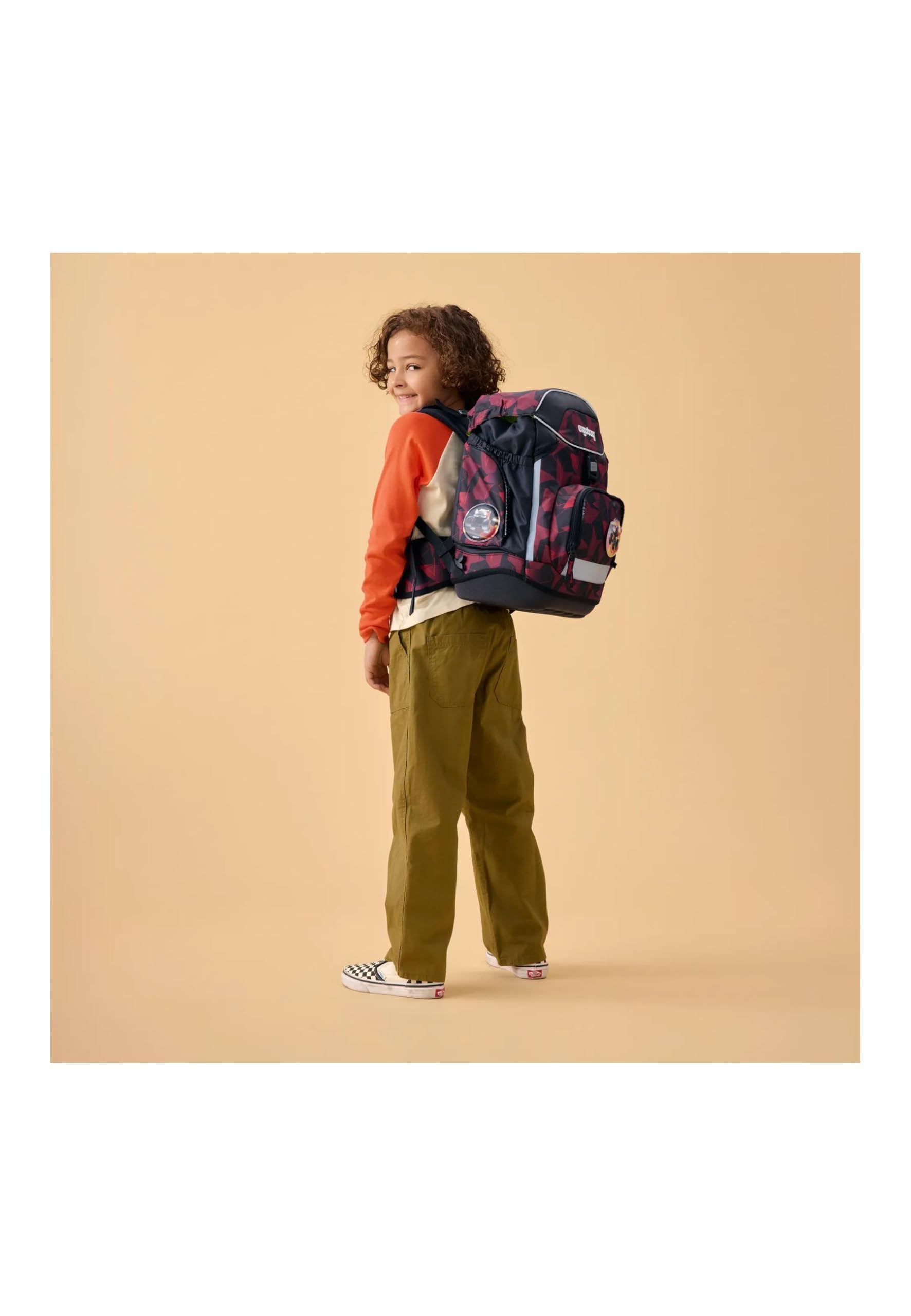 ergobag Zestaw ergonomicznych tornistrów szkolnych, elastyczny, 6-częściowy, 1. klasa szkoły podstawowej, dla dziewcząt i chłopców, Niedźwiedź nieposłuszny -, jeden rozmiar, tornister zestaw