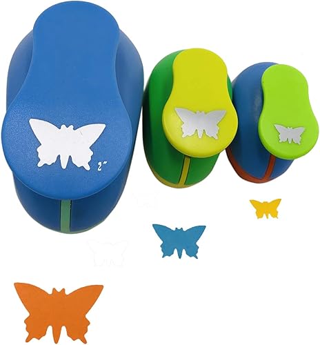 Miniatura 8 de Worldoor Punchers de papel de 2 pulgadas, 1 pulgada y 58 pulgadas, 3 piezas, para álbumes de recortes, para manualidades (corazón)