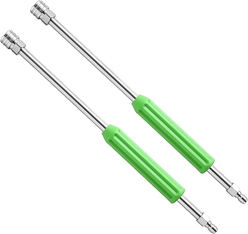 Miniatura 1 de RIDGE WASHER Varita de extensión para lavadora a presión, lanza de acero inoxidable de 17 pulgadas con cubierta protectora verde, conexión rápida de