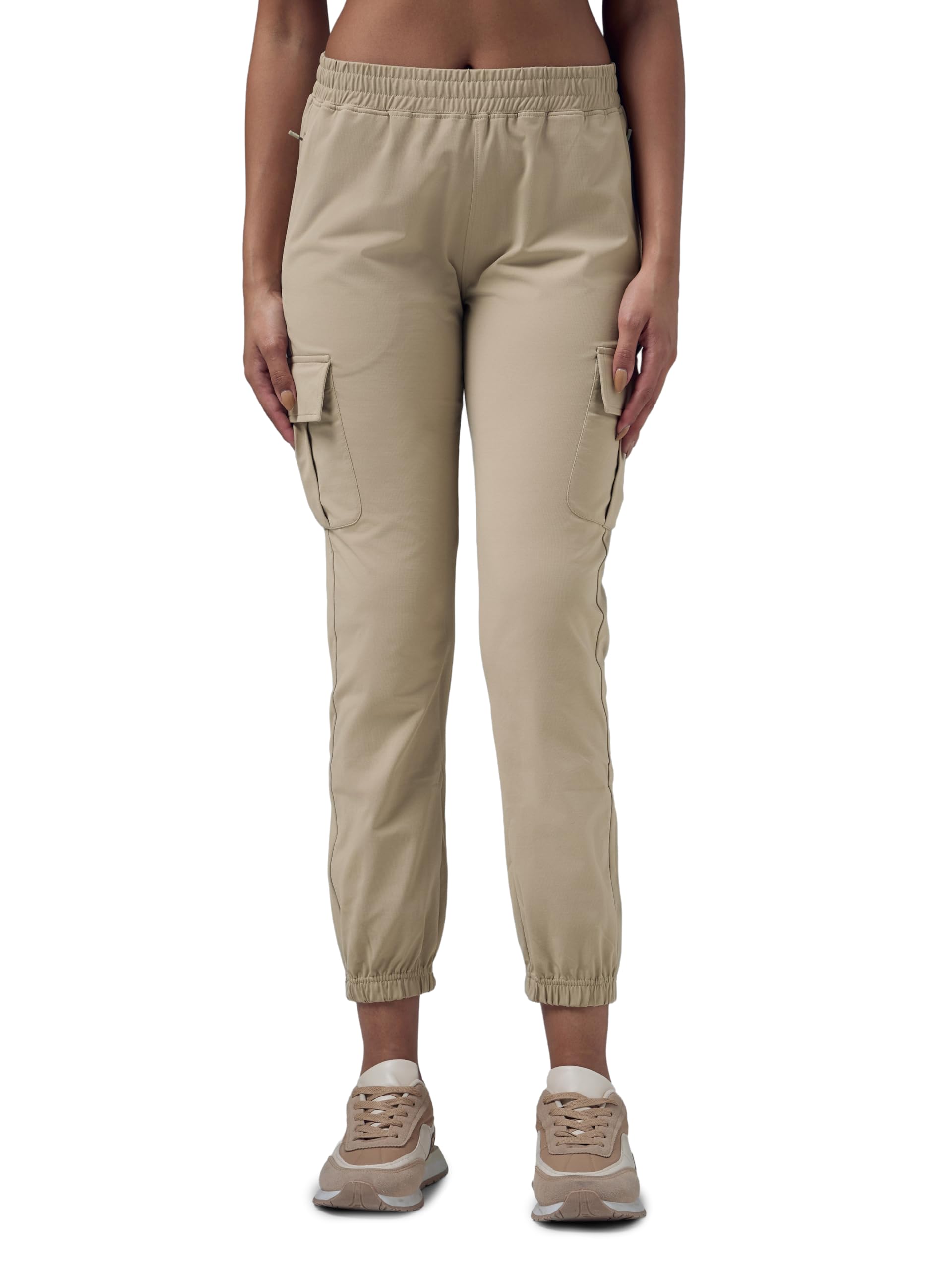 Women's Polyester Regular Fit 4 Pocket Solid Cargo with SPF50+, 2 Way Stretch, UV Protection for Activewear, Regular Use-image-45