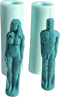 Voodoo doll candle mold Ritual silicone mold Man and Woman molds Gothic silicone mold Magic doll mold Spell casting mold Witchy mold (Set of both)