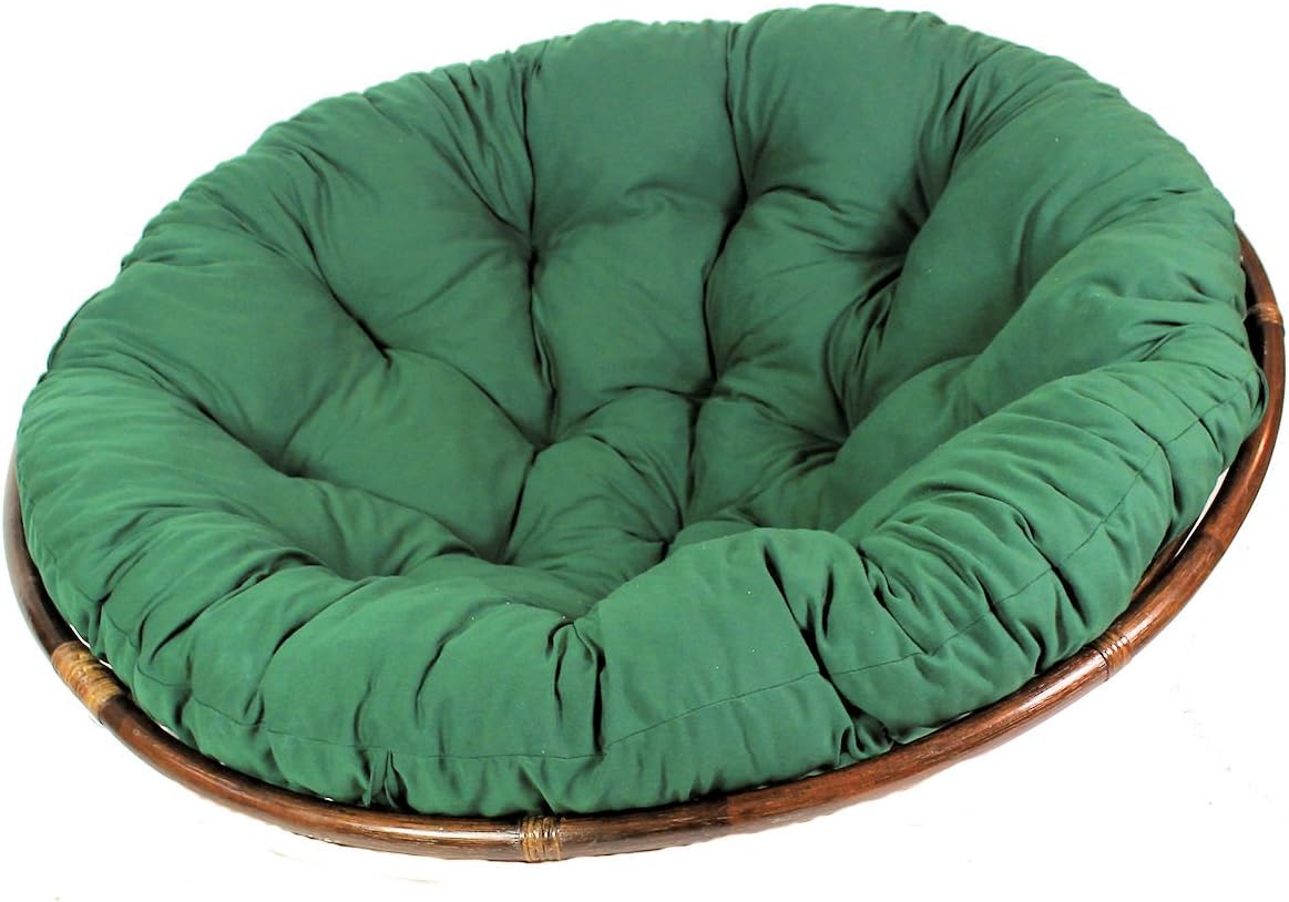 Seat Cushion for Papasan Chair Replacement Cushion D 120 cm / Dark Green