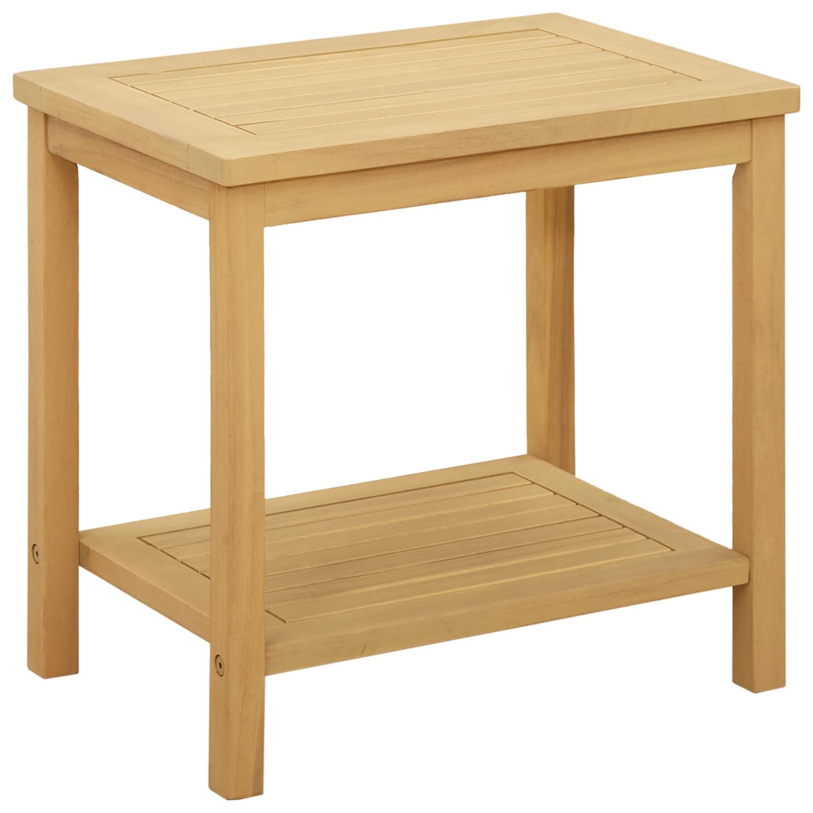 vidaXL Stolik boczny Olej Naturalny 50 x 35 x 45 cm Lite Drewno Akacji