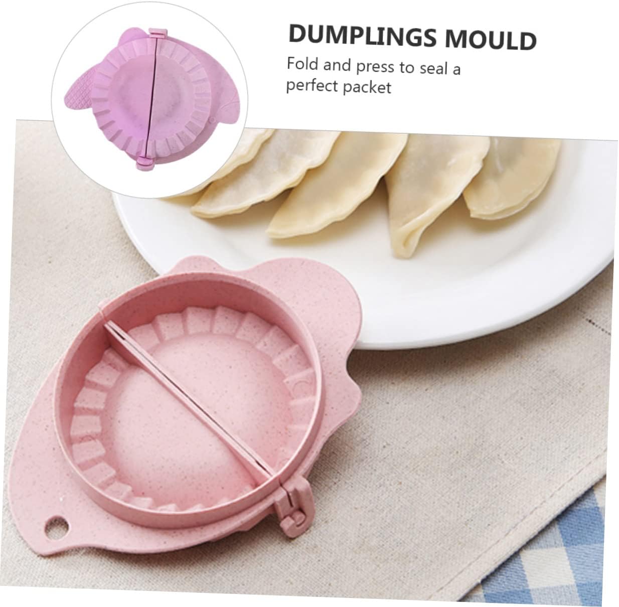 2Pcs Wheat Straw Dumpling Maker Tools for Ravioli and Pot Stickers