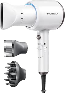 Wavytalk Hair Dryer with Diffuser, 1875W Ionic Ceramic Blow Dryer for All Hair Types