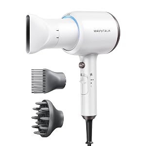 Wavytalk Hair Dryer Blown Away Ionic Hair Dryer for Curly Hair with Diffuser 1875W Fast Drying Blow Dryer