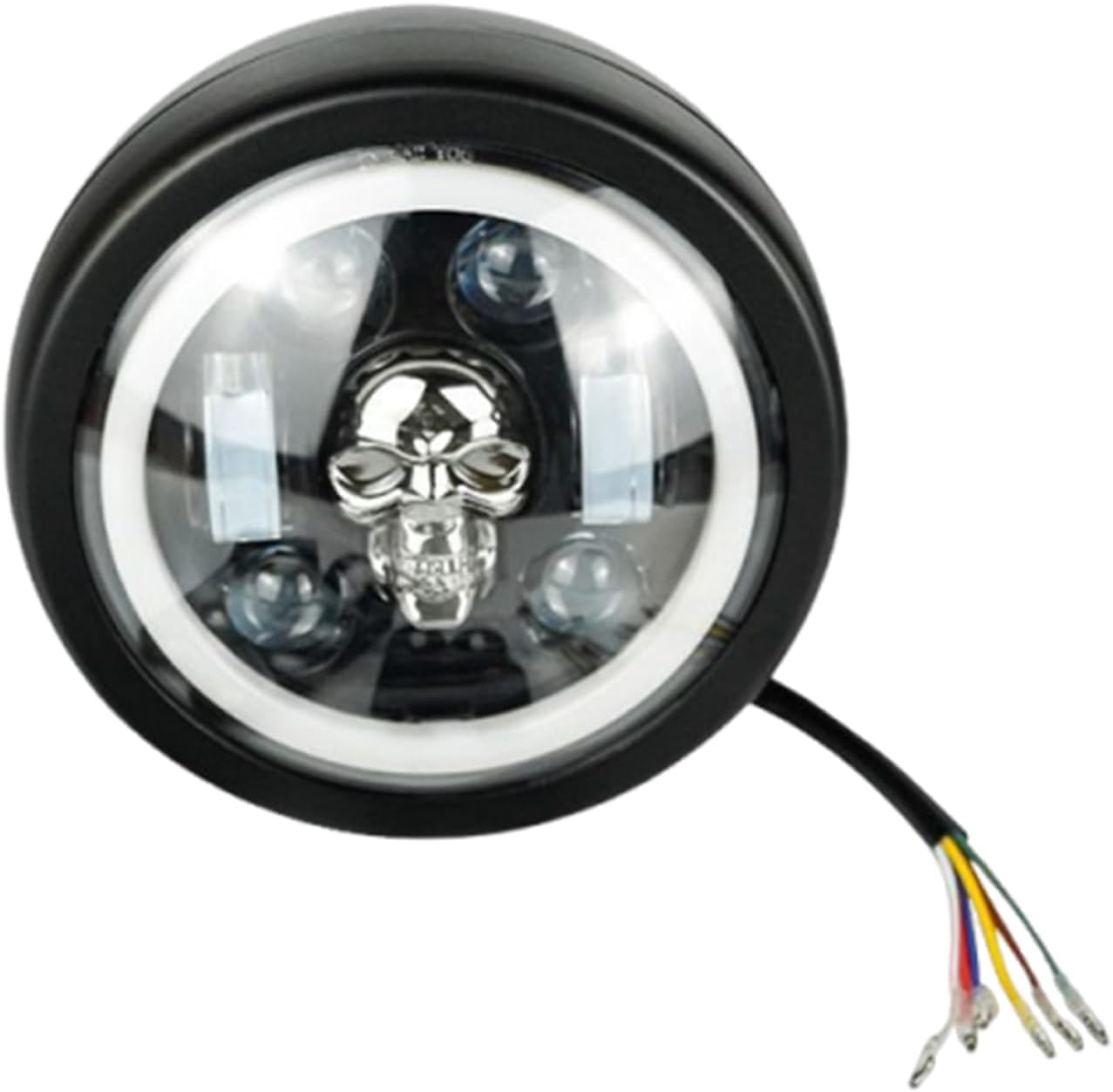 LED Motorcycle Headlight,Waterproof Round Headlamp - Super Bright Replacement Parts Spotlight, Offroad Head Light Color Changing Motorcycle Accessories