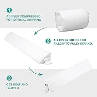 Vista 9 de Vekkia Almohada de cuña de cama Queen para cabecero, espuma de alta densidad rellena huecos (0-5.5 pulgadas) entre el colchón y la cabecera