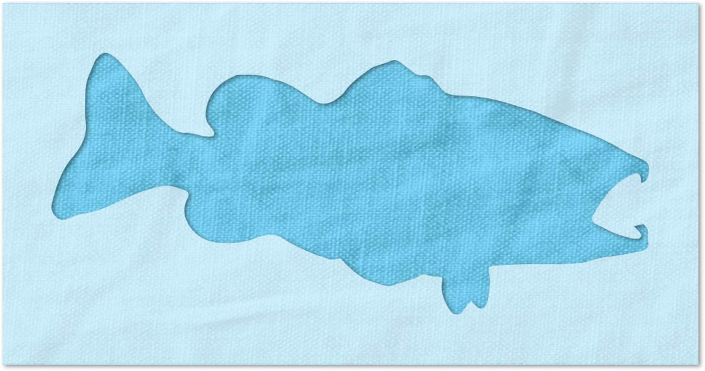 Stencil Stop Salmon Stencil - Reusable for DIY Projects, Painting, Drawing, Crafts - 14 Mil Mylar Plastic (18 x 7.88 inches)