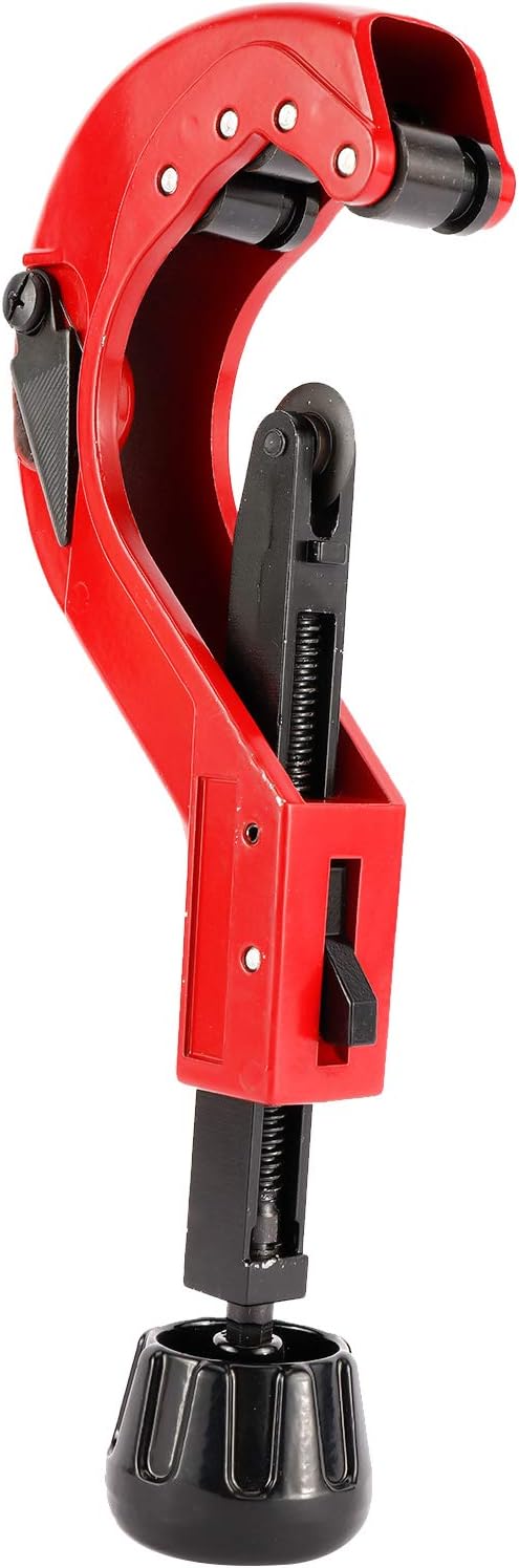 Quick Release Mechanism 6-64mm Tubing Cutter 1/4'' to 2-1/2'' O.D. Copper PVC Pipe Thin Metal Tube Cutting Tool with Replaceable Blade and Reamer