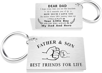 TGCNQ Gifts for Dad Christmas - Best Dad Ever Keychain
