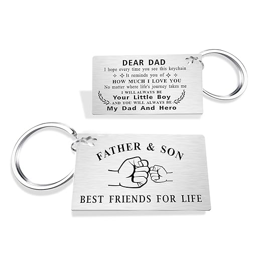 TGCNQ Dad Gifts from Son, Father and Son Best Friends for Life, Son to Fahter Keychain, Son to Dad Birthday Christmas Gift