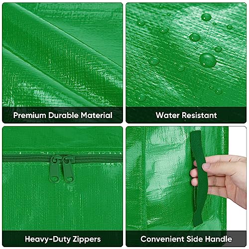 Image of BALEINE 6-Pack Oversized Moving Bags with Reinforced Handles, Heavy-Duty Storage Tote for Clothes, Moving Supplies (Light Green, 6-Pack)