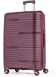 Mala Grande De Viagem 32Kg Polipropileno 8 Rodas 360 Giratória Para Despachar Rígida Leve Tamanho G Viajem Internacional Resistente (ROXO, GRANDE)