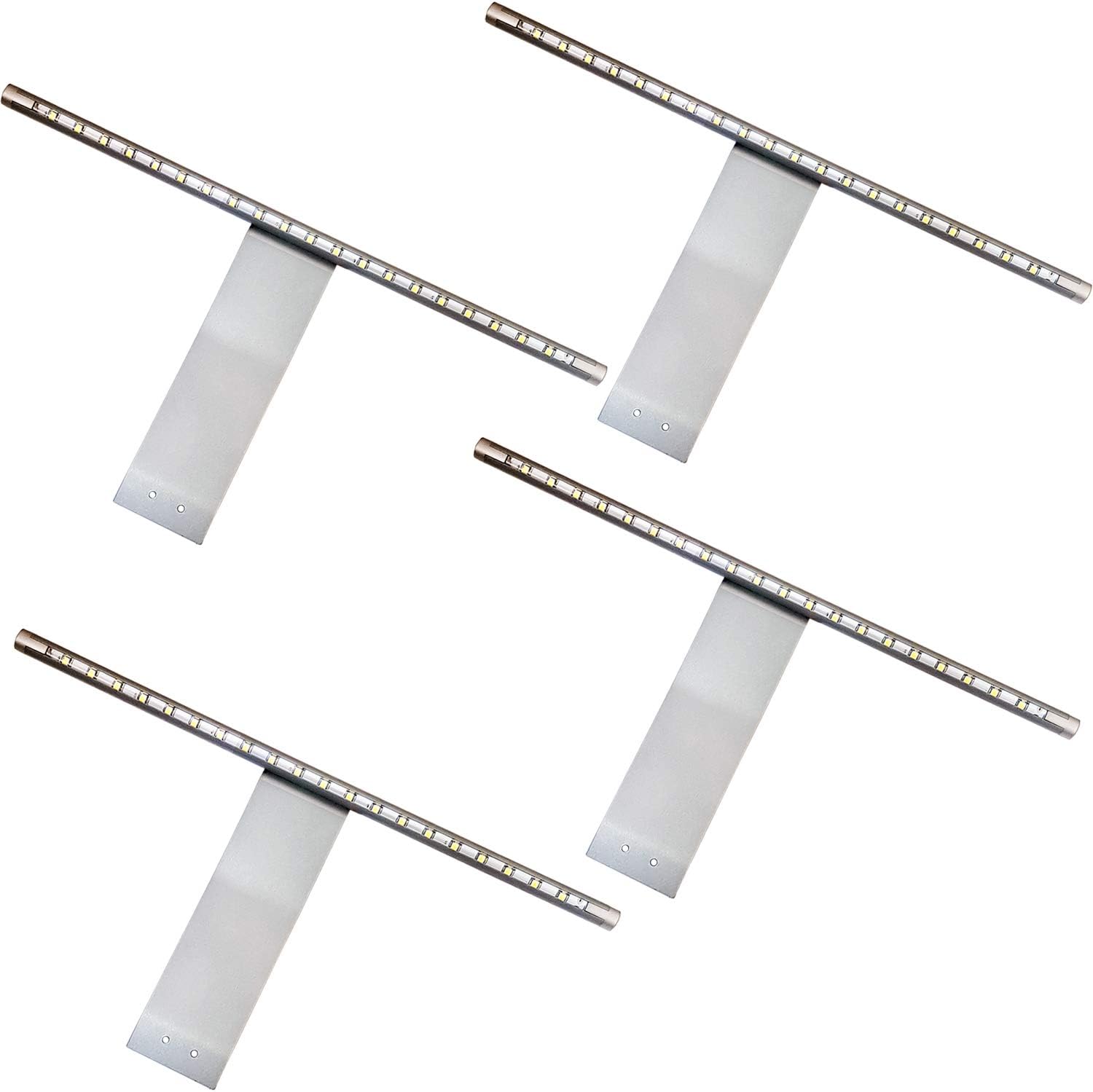 4 Pack Over LED Light & Driver Kit Aluminium & Cool White