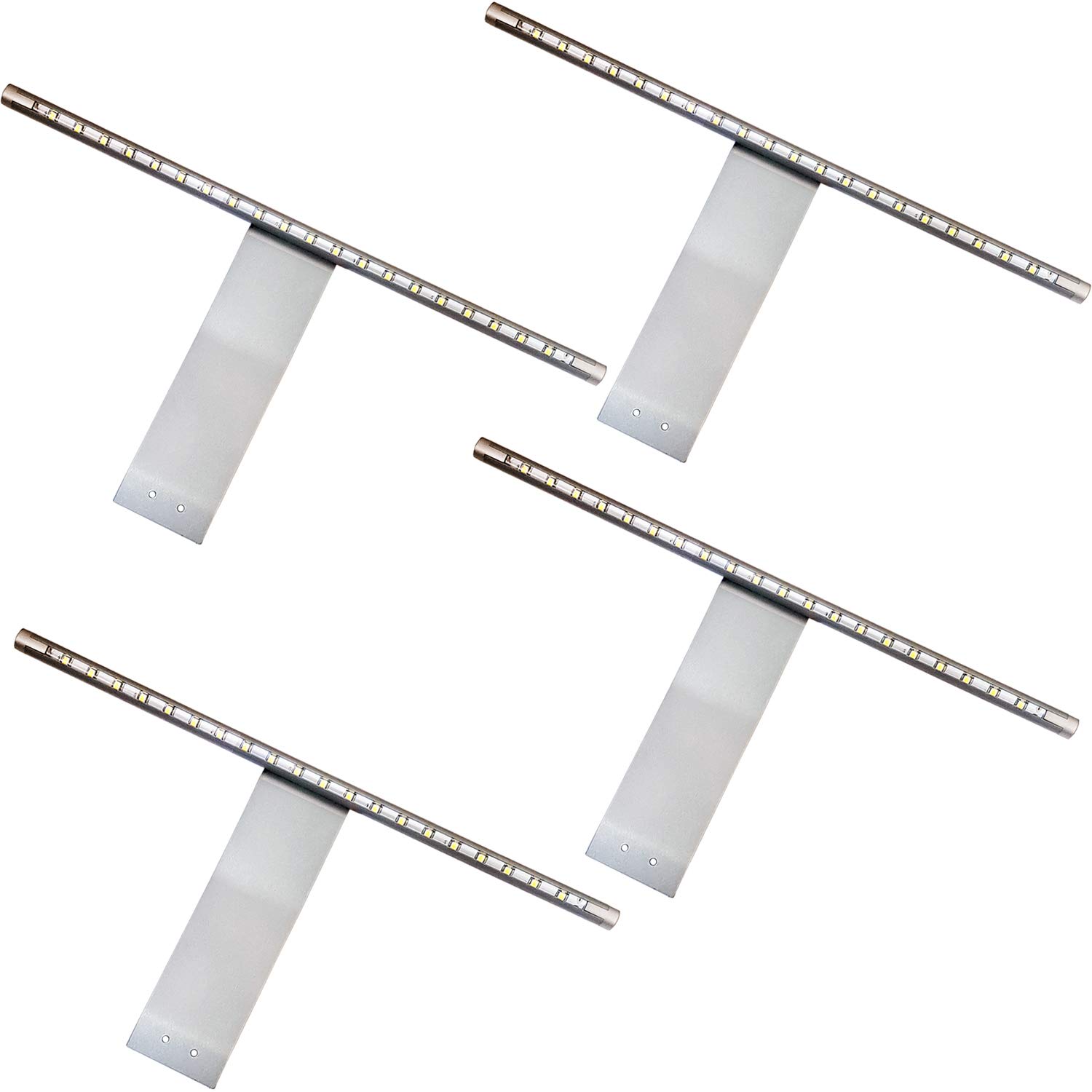 Loops Unisex White 4X Over Cabinet Led Light & Driver Kit Cool Kitchen Cupboard Reading Lamp Size 4