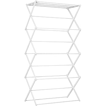 HOMCOM Clothes Airer Foldable Tower Clothes Airer White 74 x 35 x 144 cm