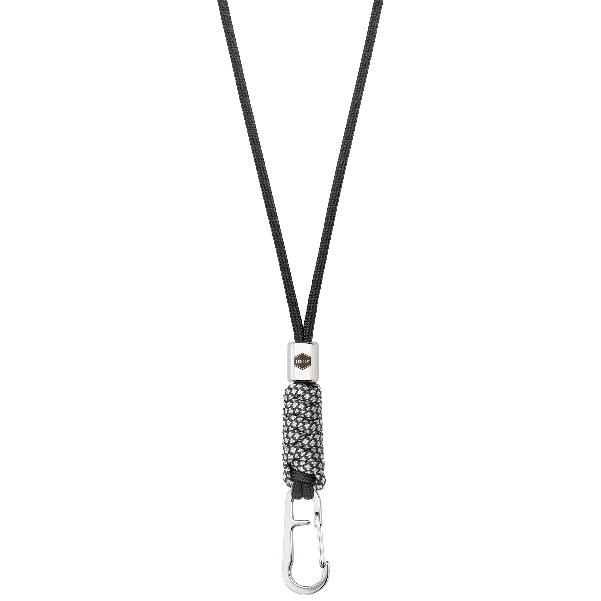 SENLLY Neck Lanyard Keychain for keys, Cell Phone, ID Badge Holder, Paracord Braided Design with Stainless Steel Hardware