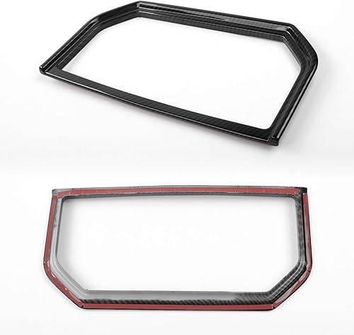 Miniatura 2 de Voodonala Para F150 ABS Fibra de Carbono Trasero Portavasos Trim Marco para Ford F150 2016-2019, 1 unidad