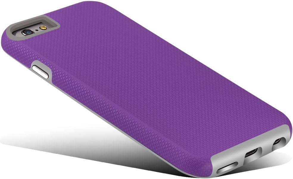 CellEver for iPhone 6 / iPhone 6s Case - Dual Guard Series, Military Grade Protection, Slim-Fit, Sturdy Shock Absorbent Phone Cover (Purple) - Image 5