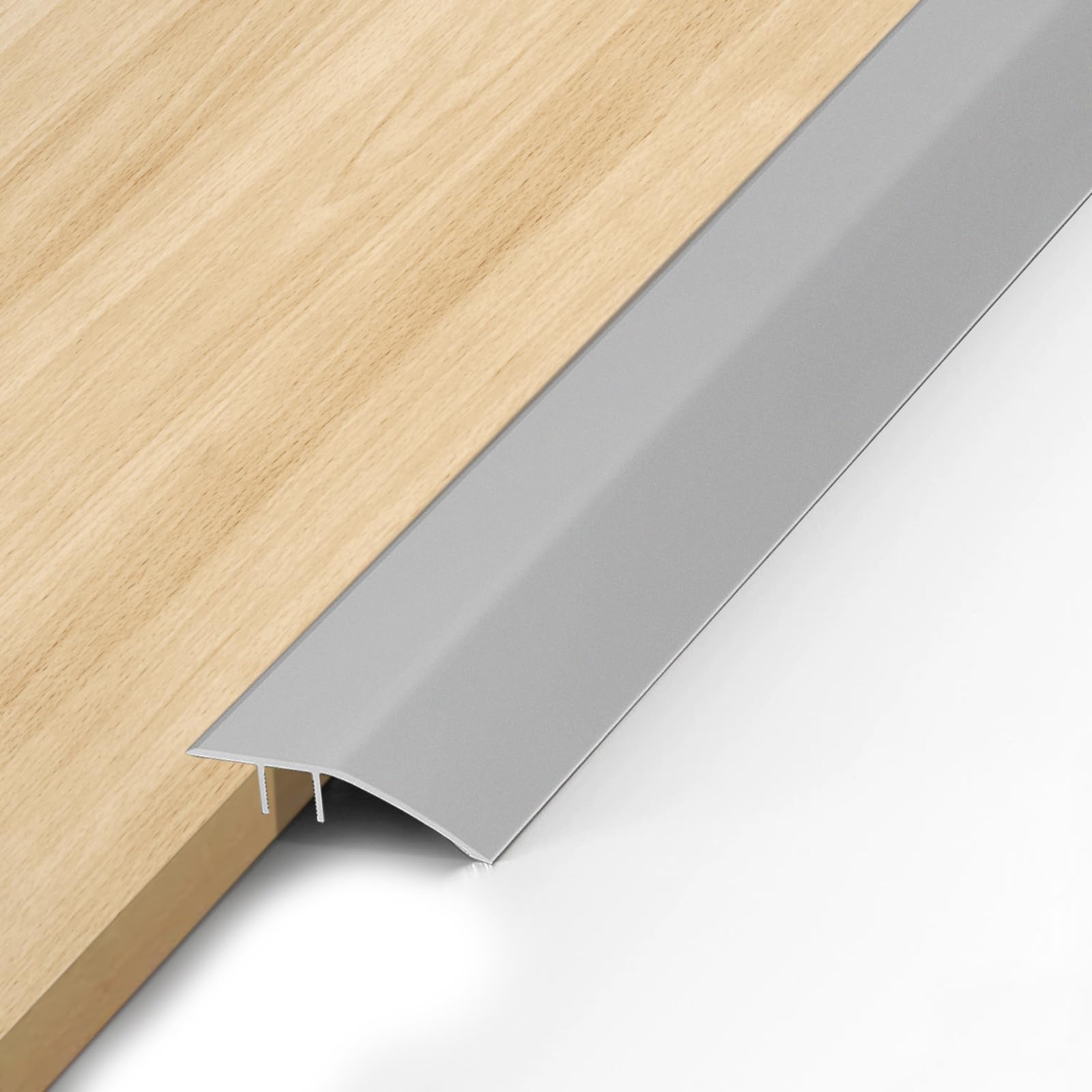 Aluminiowa rampa progowa – 0,9 m x 43 mm – samoprzylepna, profil przejściowy, wyrównanie wysokości 8-40 mm, listwa progowa drzwi, listwa przejściowa do progów otwierania drzwi, ramp, drewna, laminatu