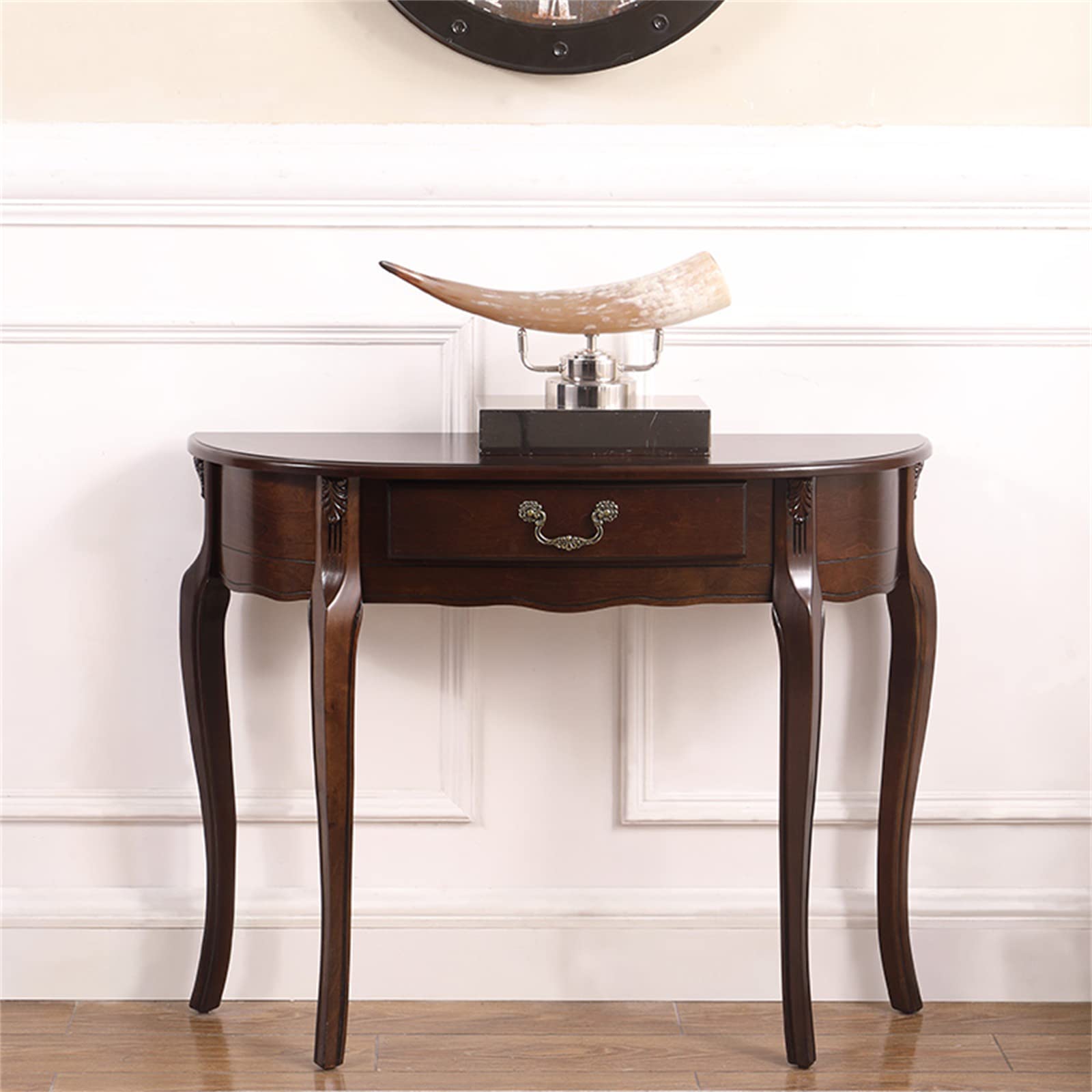 Amazon｜ヴィンテージスタイルのコンソールテーブル、ソリッドウッド