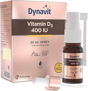 Dynavit Vitamin D3 400 IU (25mcg) 20 mL Sprey - Bağışıklık & Kas & Kemik - D3 Vitamini