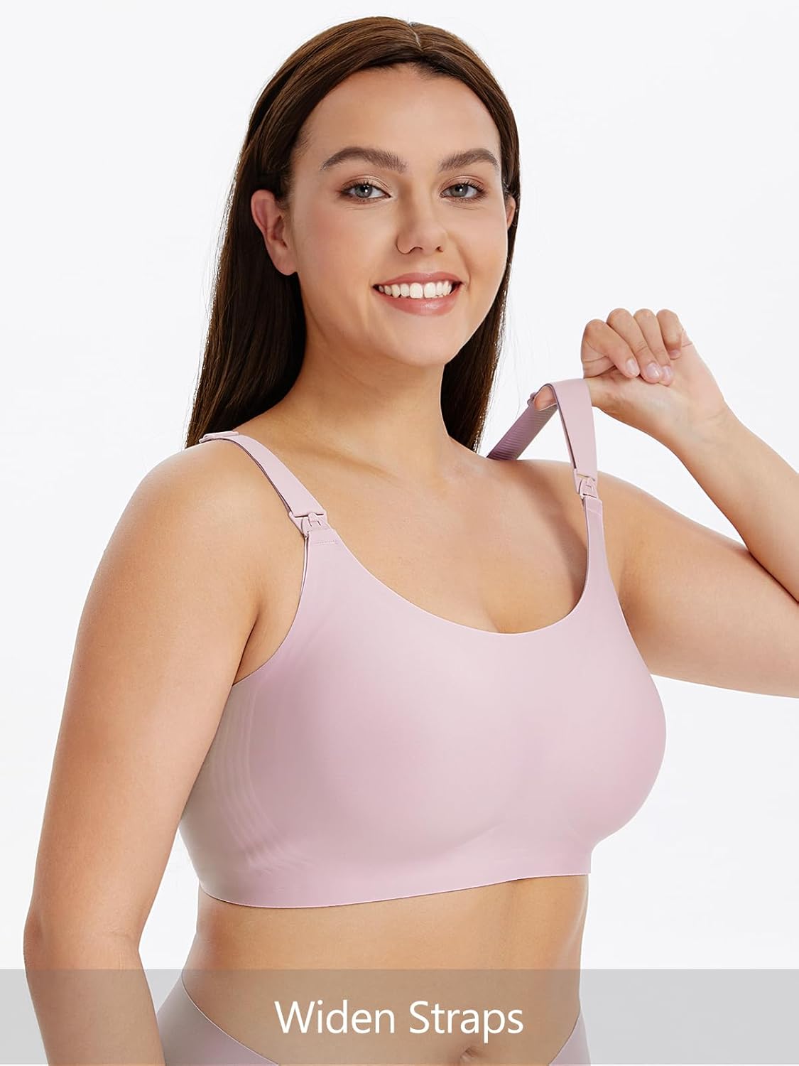 Angelhood Seamless Nursing Bra for Women Wire Free Full Coverage Comfort Maternity Bra with Extra Extender,3P - Image 5