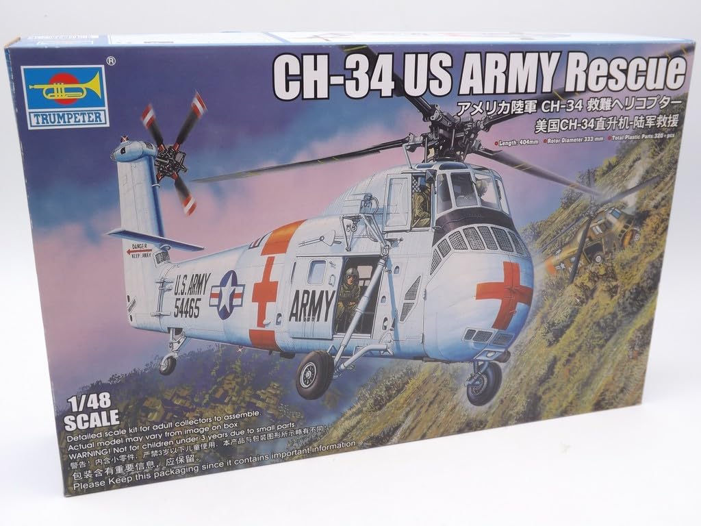 Trumpeter TRU02883 1/48 CH-34 Plastic Model kit, Multicolour