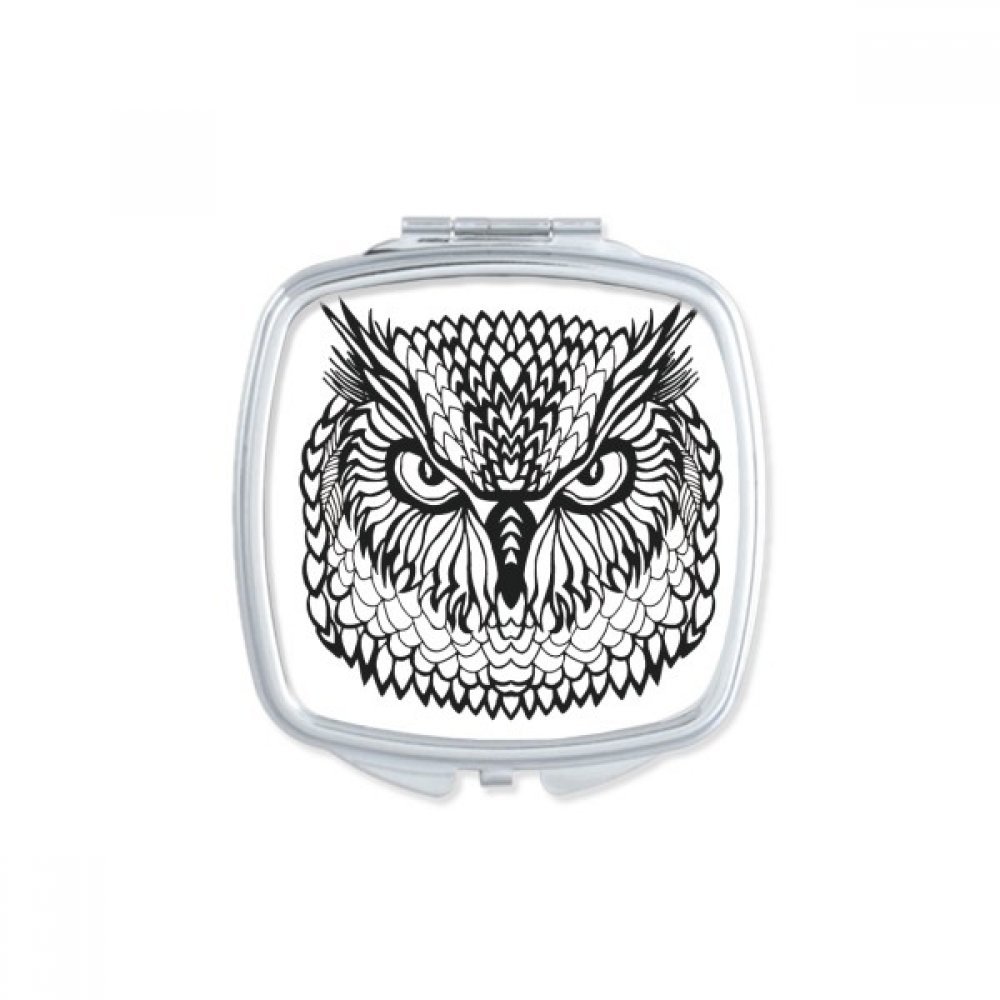 Miroir à la main Chouette Sketch Animalier Maquillage de précision