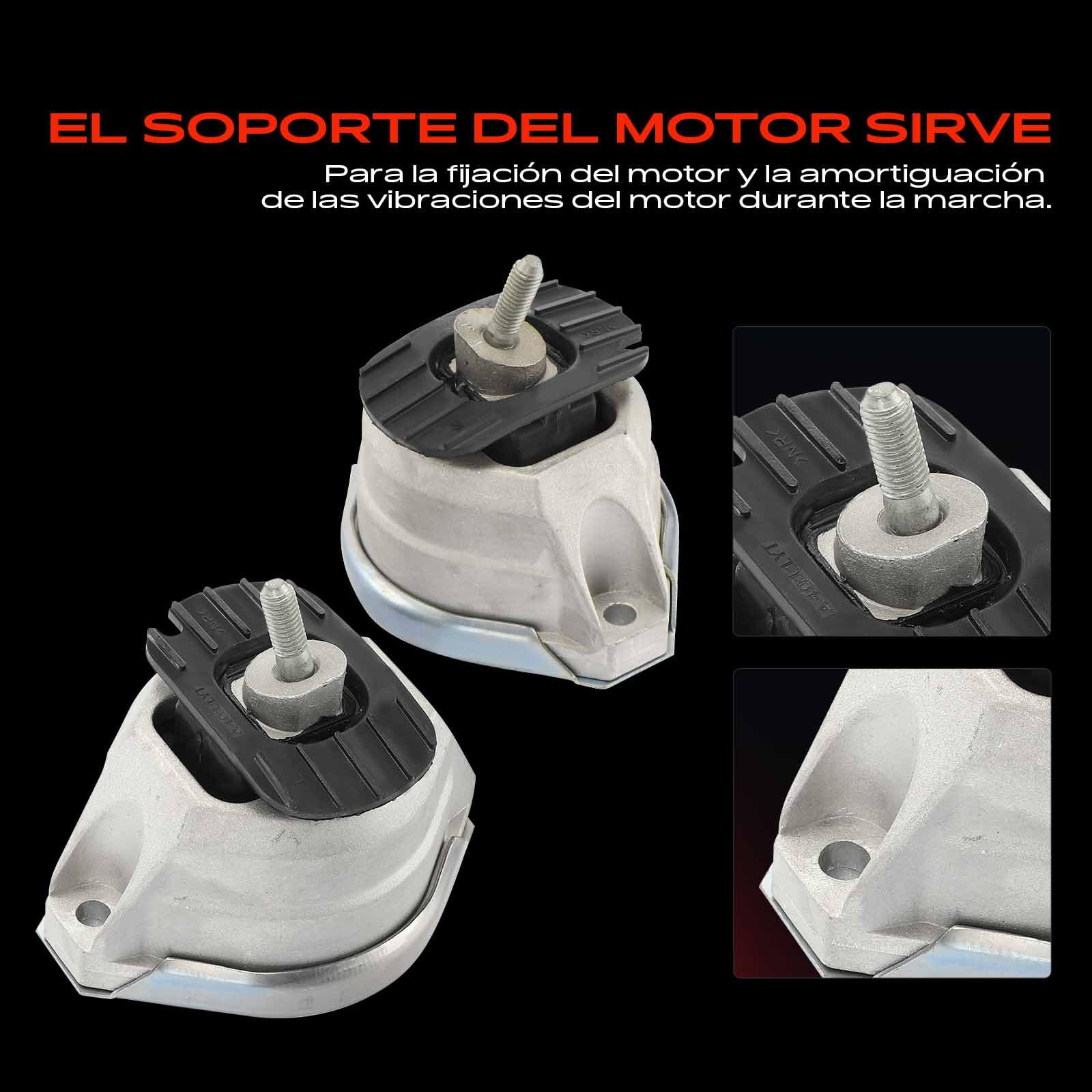 Frankberg 2 cojinetes de soporte de motor delantero derecho e izquierdo | Compatible con: Serie 6 Convertible E64, Serie 6 E63, Serie 5 E60, Serie 5 Touring E61