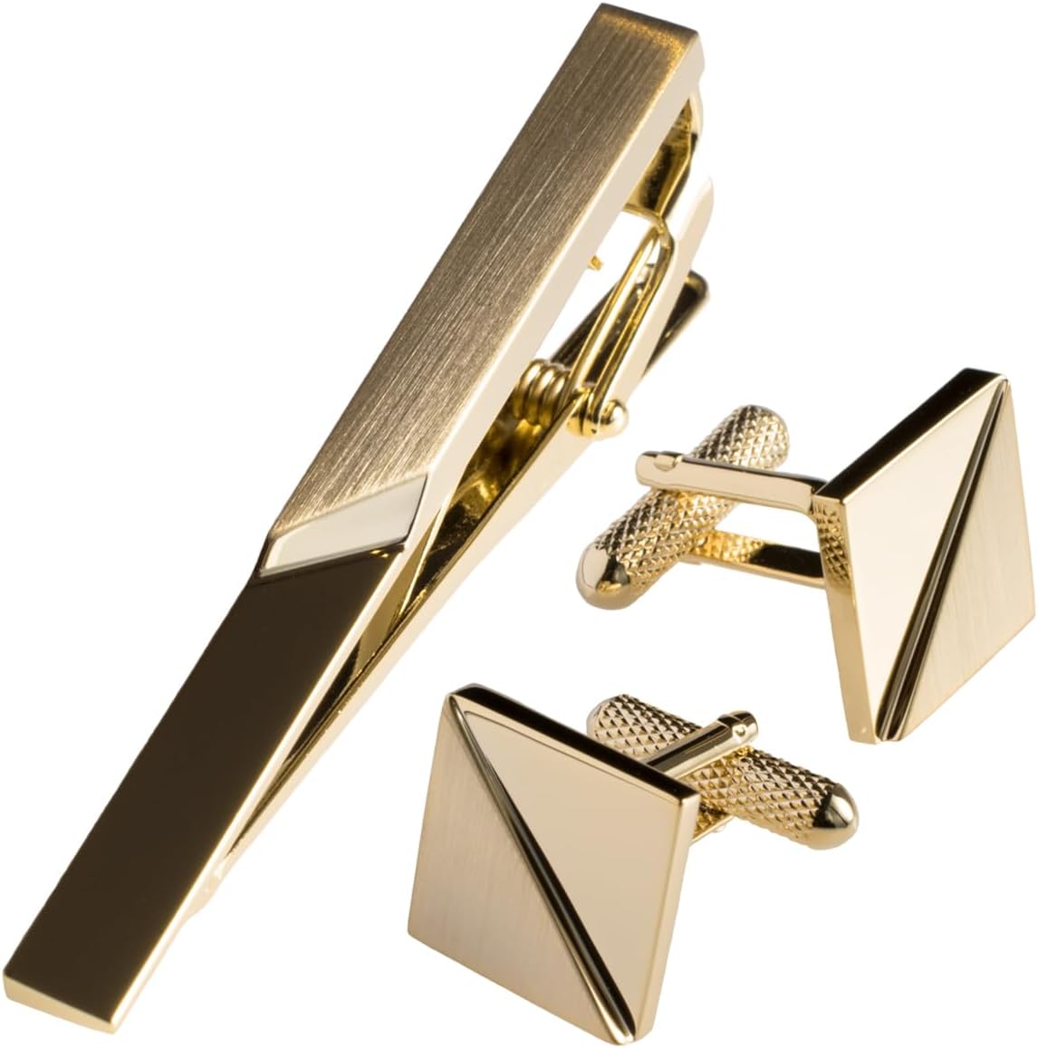 [TAVARAT] Tie Clip Tie Clips for Men Black Silver Tie Bar Tie Pin Tps-055