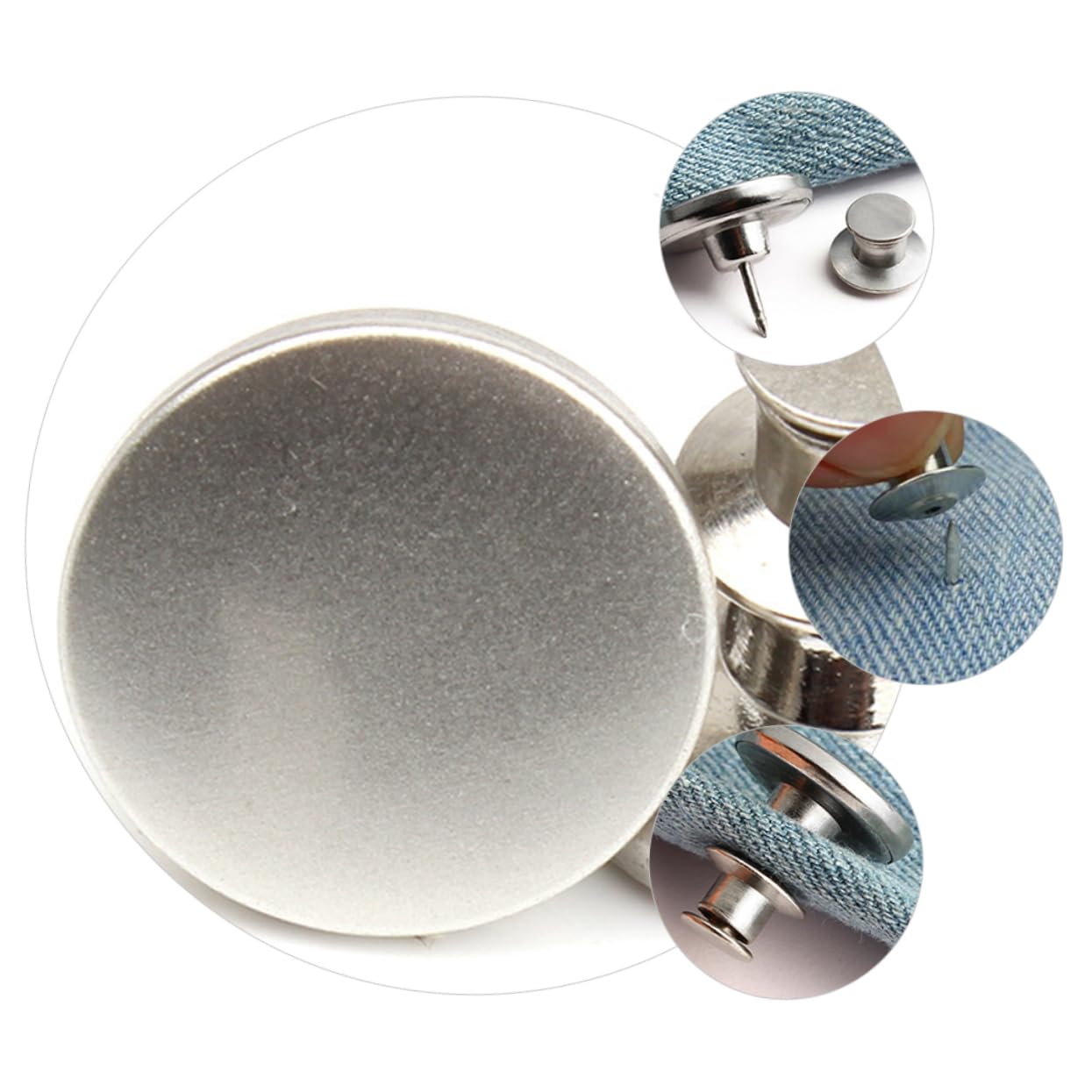 jojofuny 3 Series Botones De Cintura Para Extensores Desmontables De Botones Para Jeans Accesorios Prácticos Para Ajustar El Cinturón De Vaqueros 30 Piezas*3
