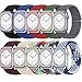 Getino 10 Pack Braided Stretchy Compatible with Apple Watch Band 42mm 44mm 45mm 49mm Women Men, Soft Flexible Nylon Elastic Solo Loop Straps, Sport Bands for iWatch Series 8 7 6 5 4 3 2 1 SE Ultra, B