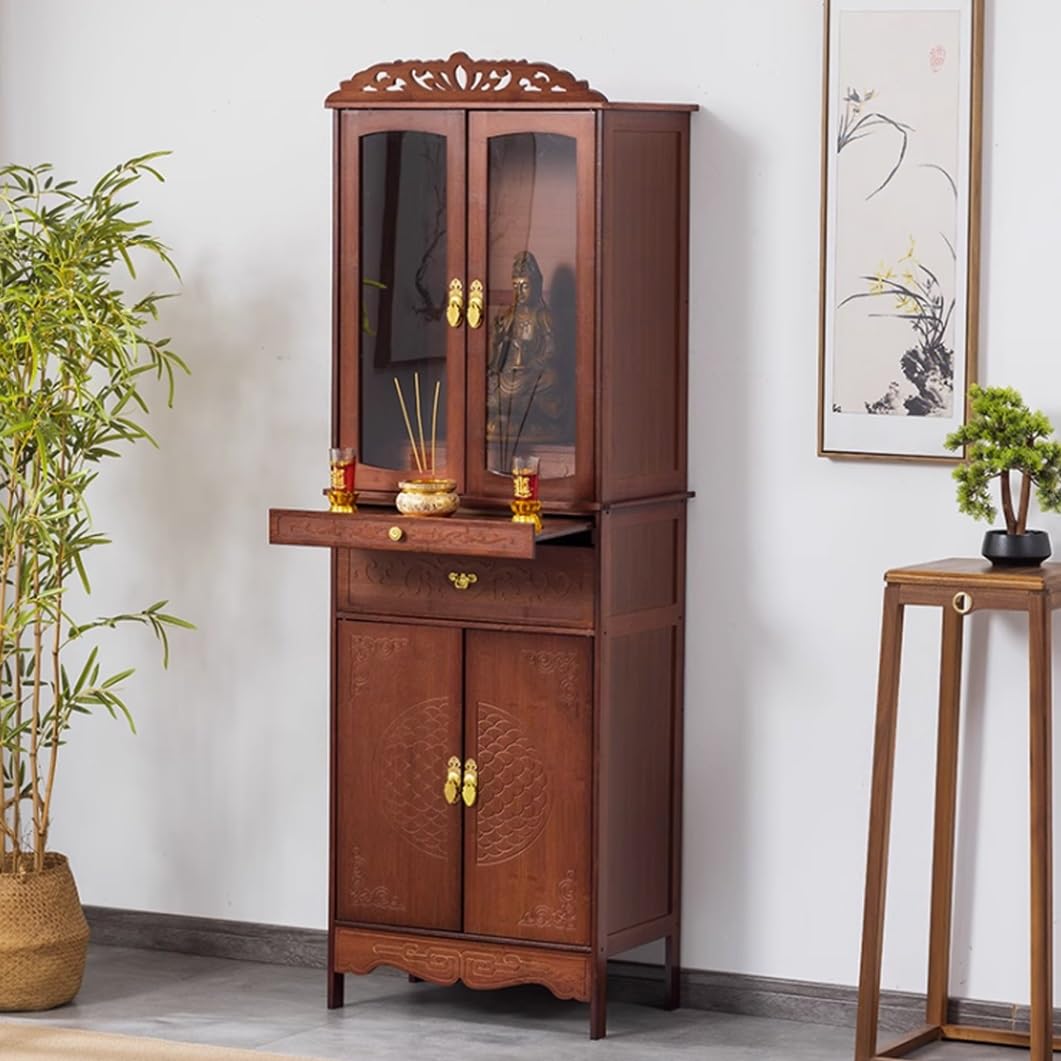 Meuble de méditation bouddhiste en bambou pour créer un coin zen dans le salon