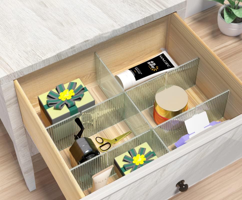 8 Séparateurs De Tiroir Réglables WeFoonLo - Organiseur Plastique DIY Pour Rangement Maison, Bureau, Cuisine