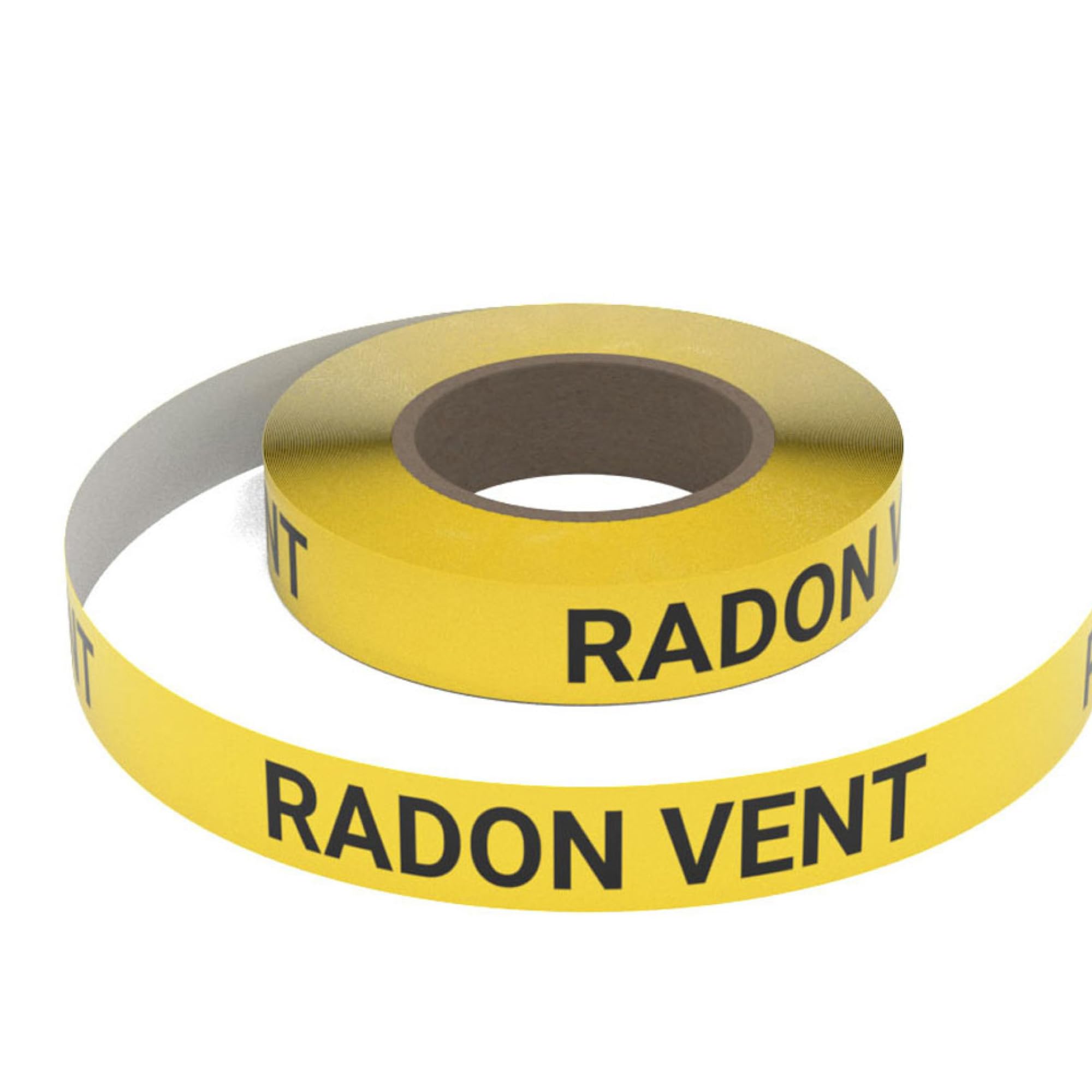 Creative Safety Supply Radon Vent (Yellow) SSINLINE Pipe Marking Roll - 2in x 100ft (No Arrows)
