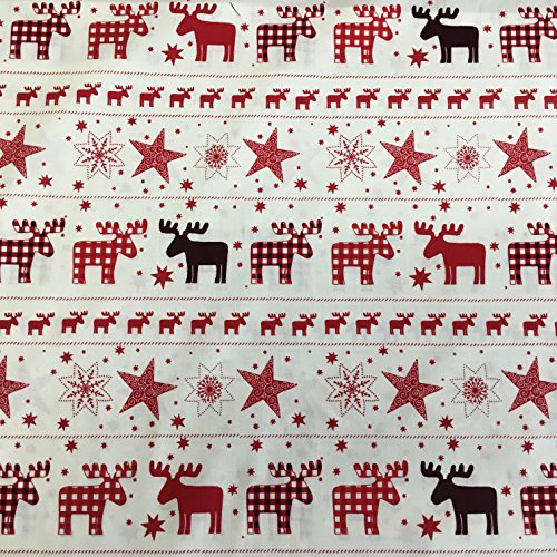 Tessuto 100% cotone con disegni a tema natalizi