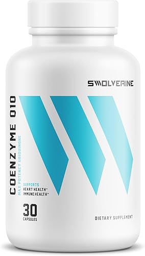 Swolverine CoQ10 | 100 mg, antioxidante para la salud del corazón, apoya la energía celular, 30 cápsulas blandas sin OMG