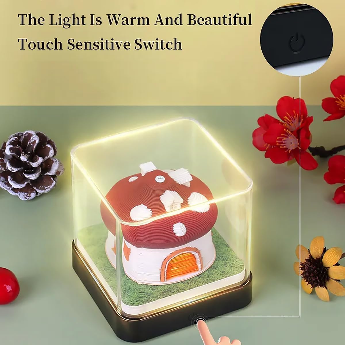 Time Piece, calendario 2026, blocco note 3D, creativo da scrivania, blocco note fai da te, blocchi artistici, sculture di carta, regalo per scuola, casa, ufficio (rosso)