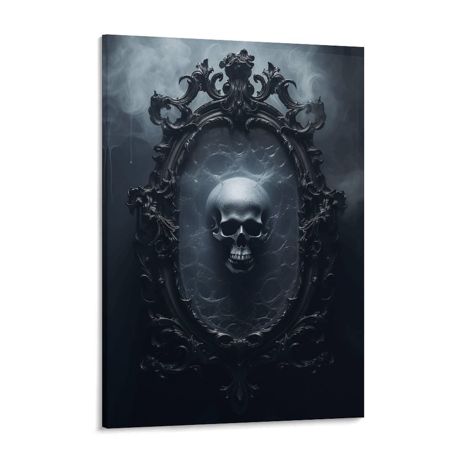 Ghost in Mirror Canvas Wall Art for Bedroom 12x16inch Canvas Prints Artwork for Walls Modern Picture Artwork Painting for Living Room Aesthetic Wall Paintings for Bathroom Kitchen Office Deco