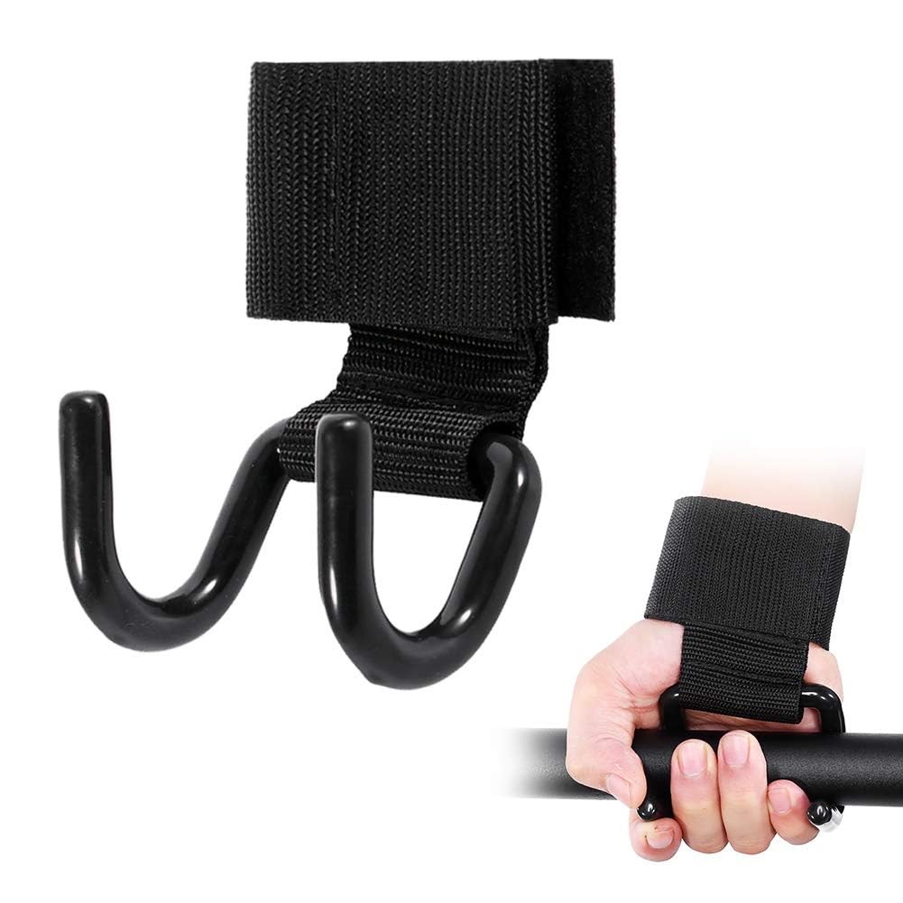 Lifting Hooks for Weight Training with Padded Wrist Support Straps Heavy Duty Gym Workout Accessories for Deadlifts Pull Ups Rows Shrugs Strength Training Power Exercises Fitness Equipment-image-4