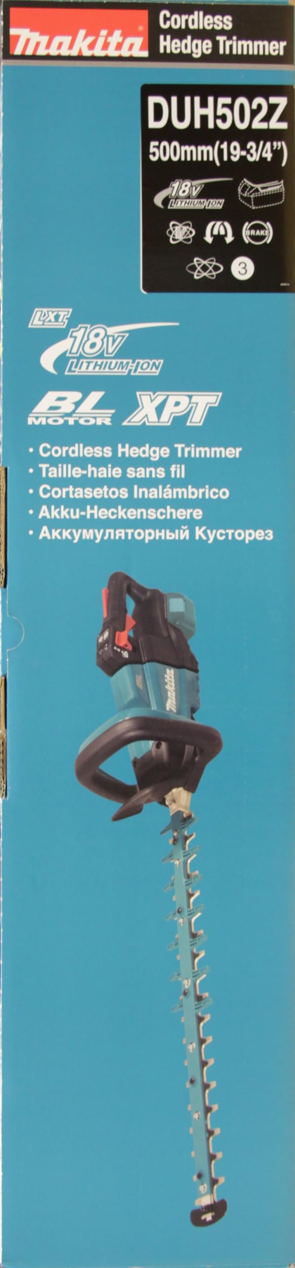 Makita DUH502Z - Cortasetos sin escobillas (18 V, Li-Ion LXT, 50 cm, baterías y cargador no incluidos)