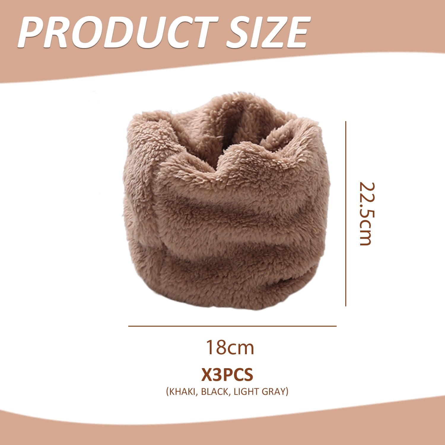 3 Uds Pañuelos De Felpa, Pañuelo Cálido Para Niños, Pañuelo A Prueba De Viento, Productos De Protección Contra El Frío De Invierno Para Niños