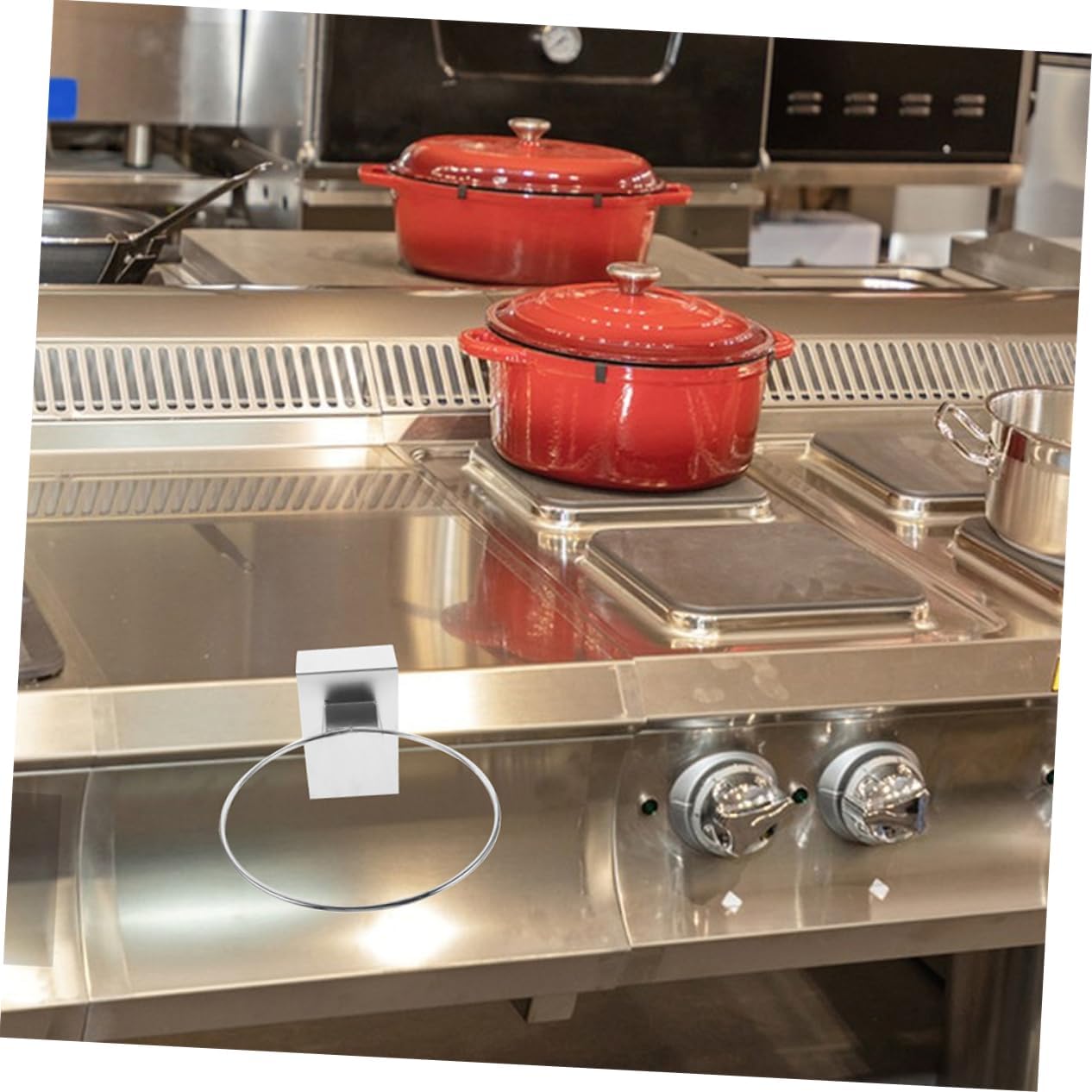 Cabilock Wall Mounted Colander Rack Square Base Stainless Steel Kitchen Towel Holder for Efficient Drying for Home and Restaurant Use