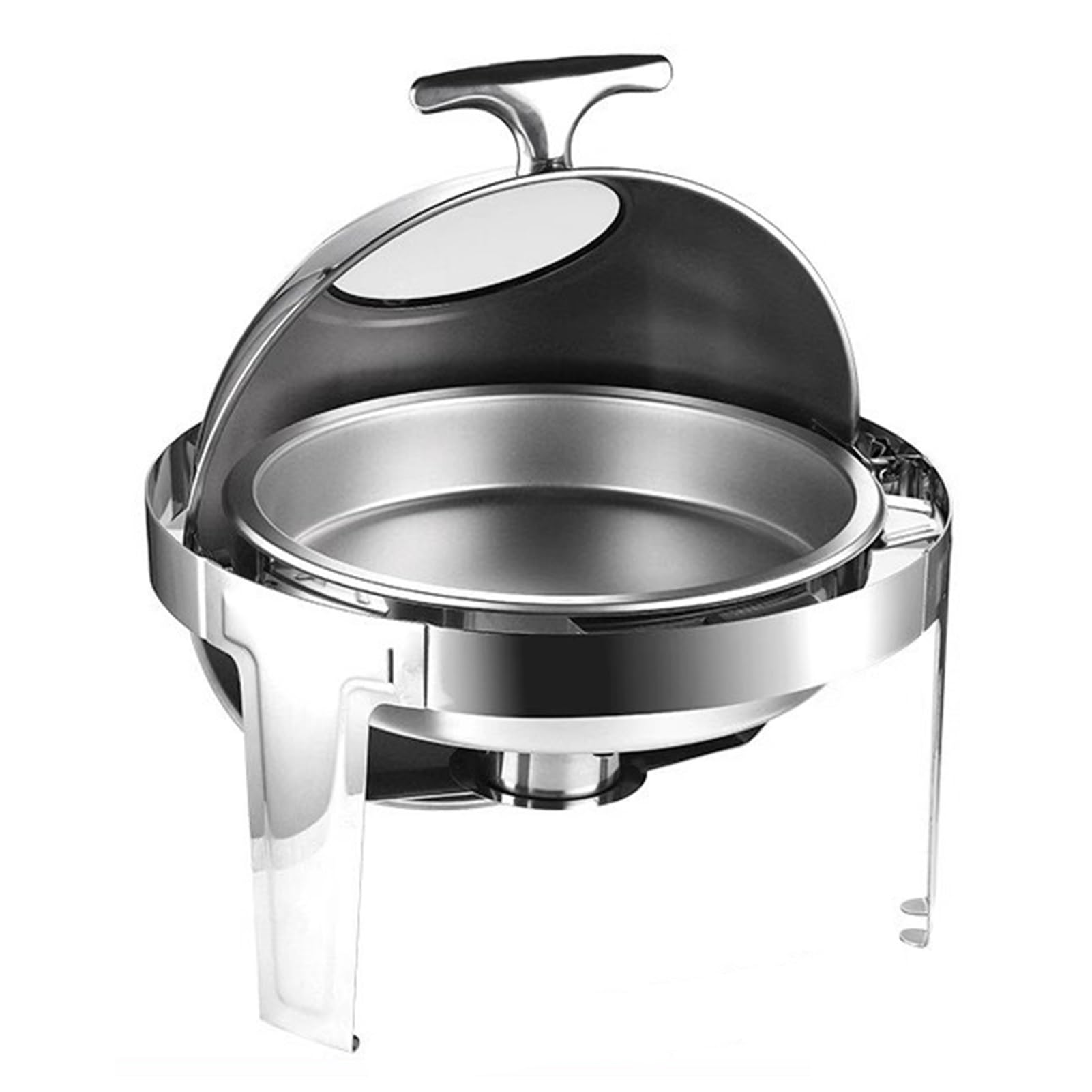 Juego de platos para bufé, bandeja de exhibición de alimentos de acero inoxidable, recipiente de condimentos refrigerados para encimera, calentadores de bufé de alimentos para bodas (plata, 60 x 40 x